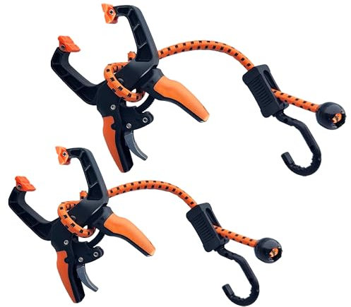 Holden USA Ladder Clamp (Pair / 2 Units)| Adjustable Ladder Stabilizer | Gutter Ladders and Heavy-Duty Clamps |Roof Ladder Stabilizer | Ladder Stability with Gutter Clip | Ladder Gutter Clip