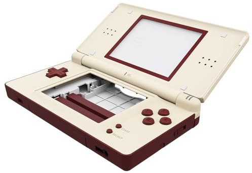 eXtremeRate Cover Scocca Pulsanti Ricambio per Nintendo DS Lite,Custodia Tasti Kit Shell Case per Nintendo DS Lite NDSL(NON Include Console)-Stile Classic FC