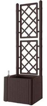 1PEZZO FIORIERA NATURAL DELUXE MOKA QUADRA CON SPALLIERA - cm.43x43x142h. - lt. 35