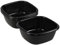 Parlynies 4-Pack 33.5cm Square Kitchen Washing Up Bowl Basin, Plastic Dish Tub Kitchen Sink Wash Bowl, 10 Litre