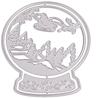 Metall-Stanzschablone mit Weihnachtskugel für Scrapbooking, Alben, Papierkarten, Vorlage