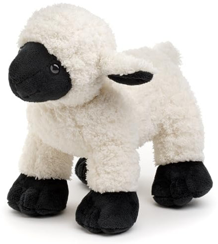 Uni-Toys - Lamm schwarz-weiß - 19 cm (Länge) - Plüsch-Schaf - Plüschtier, Kuscheltier