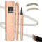 Microblading Eyebrow Pen-2024 New Eyebrow Pencil with 4 Fork Tip for Natural-Looking Hair-Like Defined Brows, Long-Lasting for 24 HR Wear, Waterproof Eyebrow Pen Dark Brown