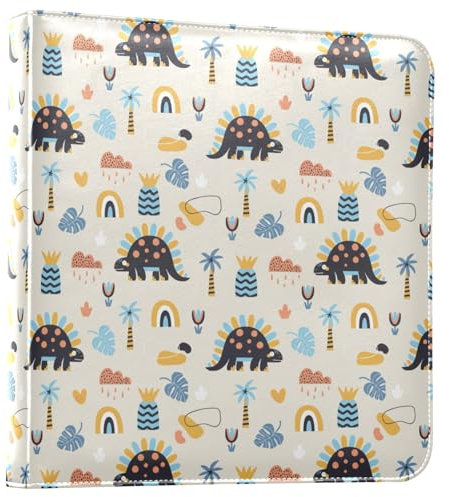 Niedliches Dinosaurier-Fotoalbum, Bilderbuch für Fotos, selbstklebende Seiten, Buch, Fotoalbum, Bilderalben für Bilder in allen Größen, 10 x 15 cm, 12 x 17 cm, 15 x 20 cm