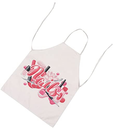 PAMINGONO Kitchen Apron Nail Manicurists Apron Cloth Apron Custom Nail Apron Cooking Apron Nail Tech Apron Personalised Nail Polish Apron Grooming Apron Cotton Apron Cotton Overalls Mujer