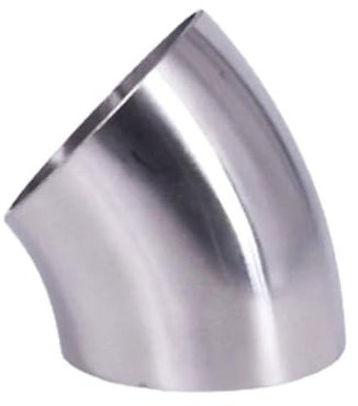 JNHGSHUAISDF Sanitärarmaturen Edelstahl-Fittings, 19 mm 22 25 28 32 34 38 45 48 51 mm Außendurchmesser Stumpfschweiß-45-Grad-Kniestück SUS 304 Edelstahl-Sanitärrohrverschraubung, 1 Stück(28mm OD)
