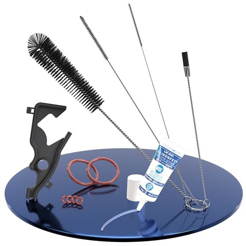 LOBENSWERK Großes Pflegeset [inkl. Video-Einbauanleitung] für Siemens EQ5 EQ6 EQ7 EQ8 + Bosch Veron & Neff mit Reinigungsbürsten, Silikonfett, hitzebeständige Silikon-Formdichtung & O-Ringe