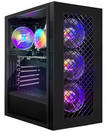 STGsivir PC Gamer Fixe,Ordinateur Gaming,GeForce GTX1660 Super 6G GDDR6,Intel Core I7 8th jusqu'à 4.1GHZ,16G DDR4,512 SSD,WiFi 600M,BT 5.0,Ventilateur RGB X4,W11Home