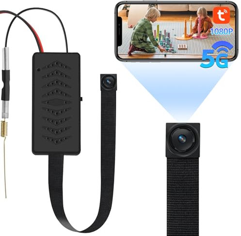 Nisanuki Mini Kamera WLAN, 5G WiFi Kleine Kamera Tragbare, 1080P HD Mikro Videokamera mit Bewegungsmelder Keine Nachtsicht