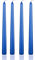 Scentoria Blaue Kerzen, 4 Stück Metallisch Blaue Stabkerzen, Höhe 25 cm, Ø 1,8 cm, Bunte Spitzkerzen für Bankett, Hochzeit