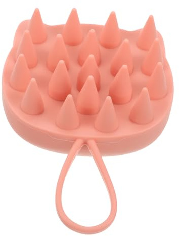OATIPHO Silikon Haarwaschbürste Rosa Kopfhautmassagegerät Shampoobürste für Sanfte Tiefenreinigung und Peeling Angenehm zu Halten