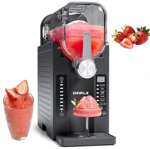 HEIHEIZI Slush-Maschine für Zuhause–1,6-L-Slush-Maschine mit 6 Voreinstellungen,360°-Mixen,Selbstreinigung per Knopfdruck,Eiscreme-und Smoothie-Maschine für Margaritas,Frappés,Cocktails und mehr
