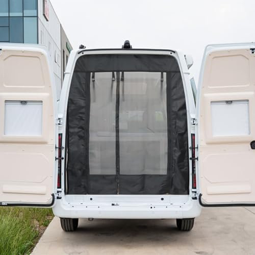 Pantalla para puerta, mosquitera de autocaravana para Fiat Ducato, fácil fijación para una mejor ventilación y visibilidad, práctico diseño con cremallera