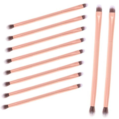 Homoyoyo Set de 24 Pinceaux de Maquillage à Double Tête Yeux Pinceaux Estompeurs en Aluminium Accessoires de Maquillage pour Fard à Paupières et Contouring