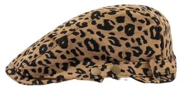 Flat Cap Frühjahr - Sommer Leopard Print Damen Sommer mit uv Schutz Kangol mütze Retro 54-59cm barett Hut Modetrends Allrounder