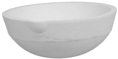 Uonlytech Crogiolo per Fusione Metalli Liang Ciotola Integrata per Gioielli con Design Combinato Piatto e Fornello Resistente e Riutilizzabile per Raffinazione e Versamento in Laboratorio e
