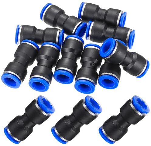 20 Pz Connettore Pneumatico Raccordo Innesto Rapido Pneumatico Connettori, 12mm Raccordi Connettori Pneumatici Diritti, Attacchi Rapidi Raccordi Aria Compressa a Pressione Diritto 12mm per Tubo
