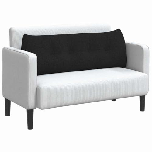 vidaXL Rücken Kissen Schwarz 140 x 24 x 50 cm Stoff, Wohnzimmer, modernes Komfortkissen, ergonomische Rückenstütze, weiches Textildekor, gemütlicher Sitz