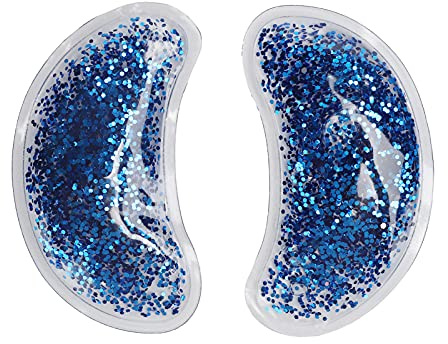 Pongnas Augengel-Packung, Wiederverwendbar, heiß und Kalt, Gegen Augenringe und Zur Linderung von Augenermüdung, mit Auslaufsicherem Design, Weich, Bequem und Hautfreundlich (BLUE)