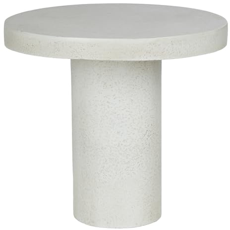 BUTLERS Beistelltisch Ø50cm MGO & Keramik -Pieces- Moderner Couchtisch & Hocker | Wetterfester Design-Tisch | Minimalistischer Nachttisch | kleine Balkonmöbel & Gartenmöbel