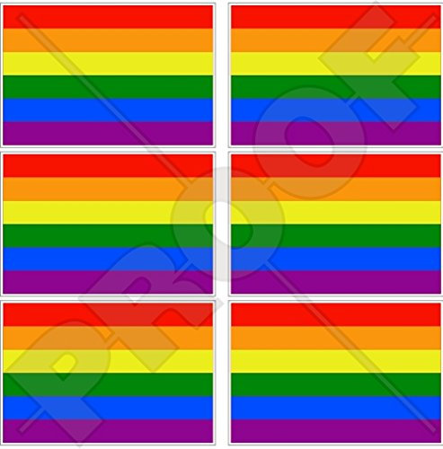 GAY Stolz, Regenbogen-Flagge, LGBT-Bewegung, Lesbianisch, Gay, Bisjekel und Transgenre, 40 mm, Vinyl-Aufkleber, 6 Stück