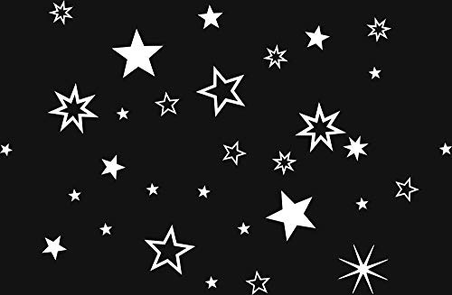 90 Stück weiße Sterne Aufkleber, Mix-Set, Fensterdekoration zu Weihnachten Fensterbild/Fensteraufkleber, Wandtattoo Deko Sticker, Autoaufkleber, Weihnachtsdekoration 70001 Stars
