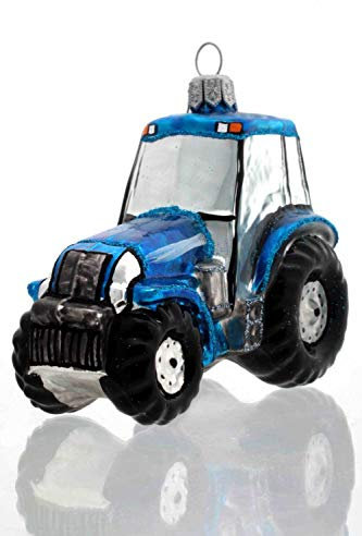 Hamburger Weihnachtskontor - Christbaumschmuck - Traktor Trecker blau