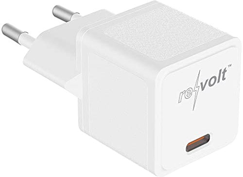 revolt Ladegeräte: Kompaktes USB-C-Netzteil mit Power Delivery (PD) bis 20 Watt, 3 A (Reise-USB-C-Netzteil, Power-Delivery-USB-C-Ladegerät, Handy Ladestation)
