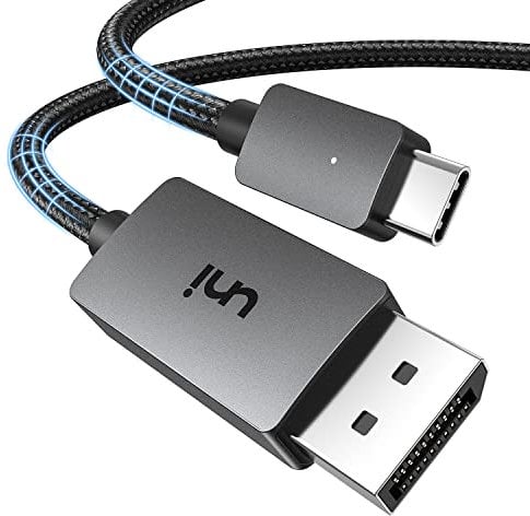 uni USB C Displayport Kabel 8K, Thunderbolt 3/4 auf DP 1.4 Kabel (8K@60Hz,4K@144Hz, 2K@240Hz, 5K@120Hz) unterstützt HRD, HBR3, 32.4Gbps-Bandbreite. Für Macbook Pro, iPad Pro, iMac, Dell XPS usw.