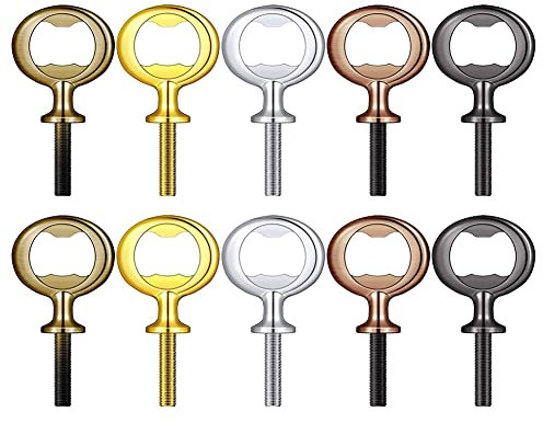 Tbkoly 10Pcs Metal Opener Blanks Steel Opener Inserts Kit Threaded Beer Opener Hardware