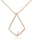 Clearine Ringhalter Halskette für Damen Mädchen 925 Sterling Silber Buchstabe J 14 Rose Gold Geometrischer Anhänger Kette