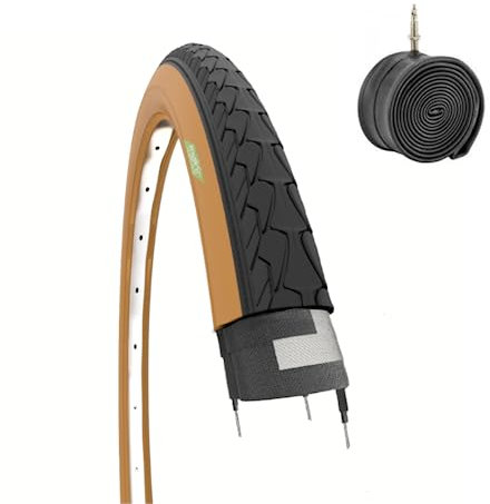 Cubierta 700 x 35 28 1 5/8 3/8 (37-622) + cámara neumática de goma para bicicleta Citybike Treking