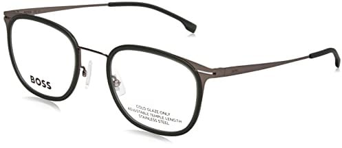 BOSS HUGO 1427 Brille, Matte Dark Ruthenium Green, 53 für Herren, Matte Dark Ruthenium Green