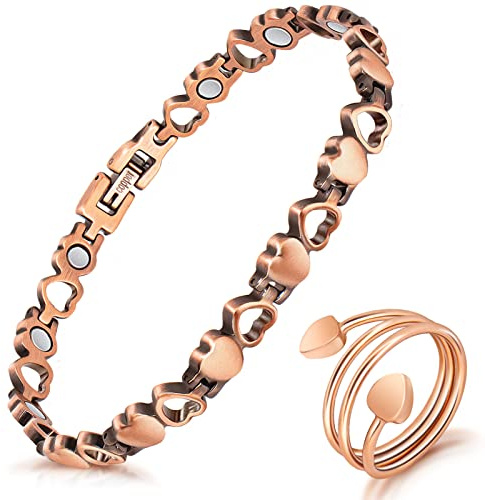 Mahnco Copper Bracelets for Women Pure Copper Magnetic Bracelet Jewelry