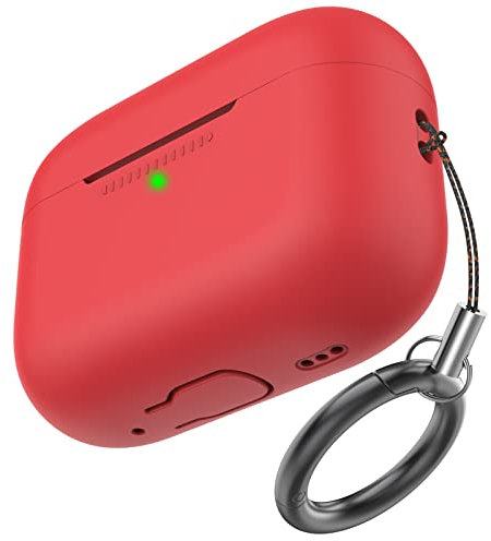 AhaStyle Silikon Hülle für Airpods Pro 2 (2023/2022/2019) Ganzkörper Cover Skin für AirPods Pro 2nd/1st Generation (USB-C/Lightning-Kabel) mit Schlüsselanhänger