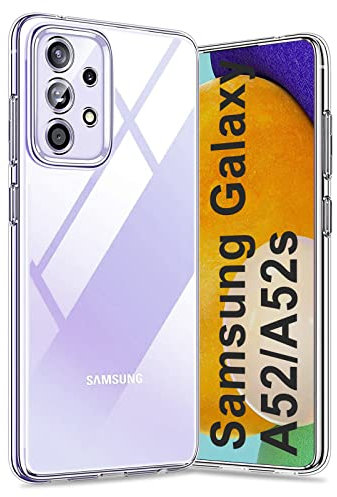 Chalpr Hülle Kompatibel mit Samsung Galaxy A52/A52s 5G hohe Transparenz Ultra Dünn TPU Handyhülle, Rundum Kameraschutz Passgenau Soft Silikon Case, Kratzfest Stoßfest Anti-Vergilbung Schutzhülle