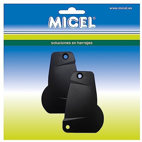 MICEL - 92568 - Set di tappi laterali per tende da sole, per profili di carico da 85 mm, colore: nero, 64,6 x 10,4 x 96,4 mm