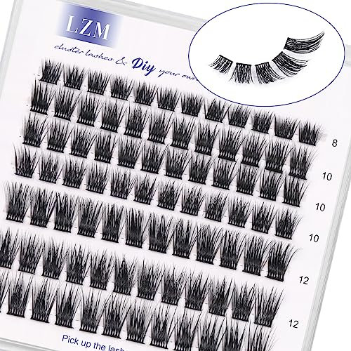 LZM Ciglia Finte Ciuffetti 8-14MM Ciglia Finte Naturali C Curl Fatto a Mano Ciglia Finte Cat Eye Morbido Ciuffetti Ciglia Finte Fake Lashes DIY ciglia a casa ( viola )