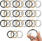 Pizsieat 30 Pièces Mousqueton Rond à Ressort en Alliage de Zinc 33mm Ressort O Anneau Boucle Mousqueton Trousseau Clips pour les Portefeuilles, Porte Clés, Bricolage Accessoires (Or, Argent, Noir)