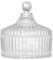 COSHINE Extra Large Body Powder Puff Dish, Crystal Container