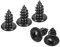 QUARKZMAN 5mm x 10mm Croce Tondo Testa Autofilettante Vite, 50pz - Acciaio Inox 304 Rotondo Testa Legno Vite Completa Filettatura (Nero)