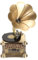 Goshyda Retro-Grammophon-Plattenspieler mit HiFi-Stereo-Sound, Fernbedienung, USB-Aufladung, UKW-Radio, Typ-C-Aufladung