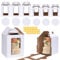 KintKita Tall Cake Box 2 Sizes 10x10x12 & 12x12x14 IN Tier Cake Boxes with Cake Boards,Large Layer Cake Carrier Transport Box with 4 windows for Wedding,Birthday,Party,Bakery Supplies(6 Pack)