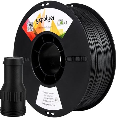 PC CF Filament 1.75mm 15% Carbon Fiber 3d Drucker Filament Schwarz Kohlefaser PC Kohlefaser-Polycarbonat 3d Druck Filament-3d-druckmaterialien 1KG (ABS-Spule)