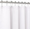 Duschvorhang Leinen mit Metall Duschvorhangringe Stoff Textil Badewannenvorhang Anti Schimmel Bad Vorhang Wasserdicht Badewanne Vorhang Schwerer Shower Curtain Badezimmer - 182 x 214cm (Weiß)