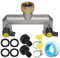 RoseFlower Sdoppiatore Tubo Giardino, Distributore di Irrigatori a 2 Vie con Valvole Individuali on/off, Hose Splitter Rubinetto Adattatore per Irrigazione del Giardino, Lavaggi, Animali Domestici