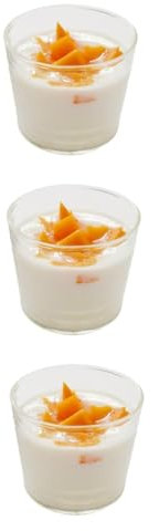 Ciieeo 3 Elegantes Vasos De Vidrio Resistentes Al Calor Para Pudín Yogur O Fiestas De Cumpleaños O Bodas.