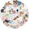 50 Stück British Novelist Aufkleber Pack Jane Austen Sticker Set wasserdichte Vinyl Sticker für Laptop Kinder Autos Motorrad Fahrrad Skateboard Gepäck Koffer Computer Aufkleber Graffiti Decal
