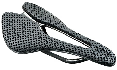 ZRD 3D-bedruckter Fahrradsattel mit Vollkarbonfaser für Herren/Damen, 7 x 9 mm Carbonschienen, adaptiver Fahrradsitz für Mountainbike, Straße und Gravel Bike