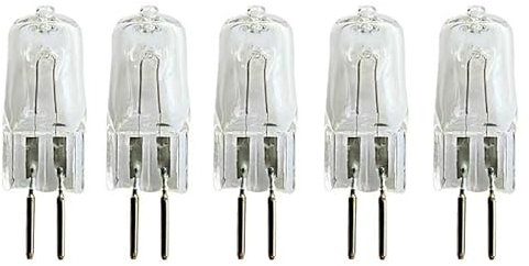 5 Pezzi Lampadina Alogena G5.3 Lampadine Alogene 220V 20W G5.3 Bi-Pin Base Alogene Capsule G5.3 Lampada Alogena Dimmerabile Bianco Caldo,35W